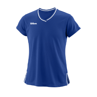 6: Wilson Team ll V-Neck T-Shirt Girl Royal Blue